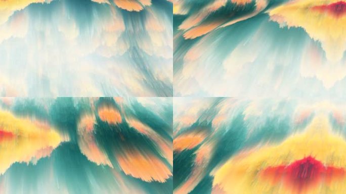 8K抽象粒子瀑布艺术创意宽幅背景素材15