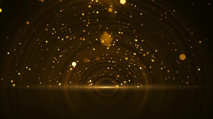 金色粒子半圆圆环背景2