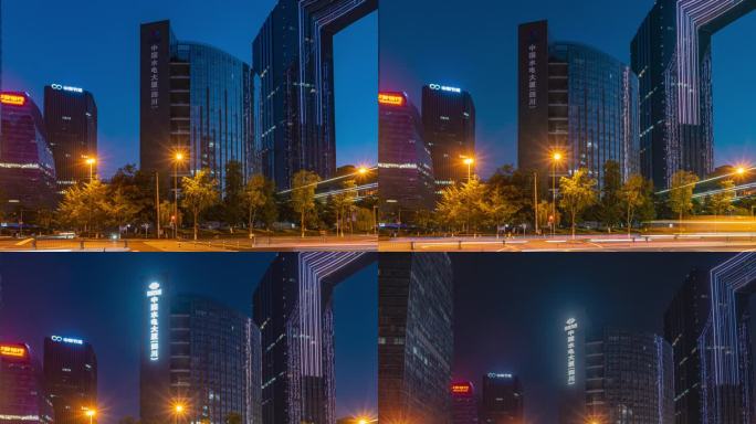 成都中国水电大厦延时摄影4K