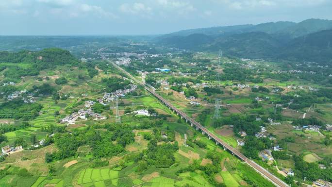 四川雅安川藏铁路成雅段航拍宣传片4K御三