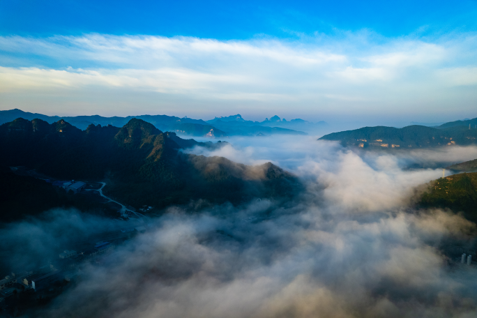 航拍山西晋城王莽岭云海