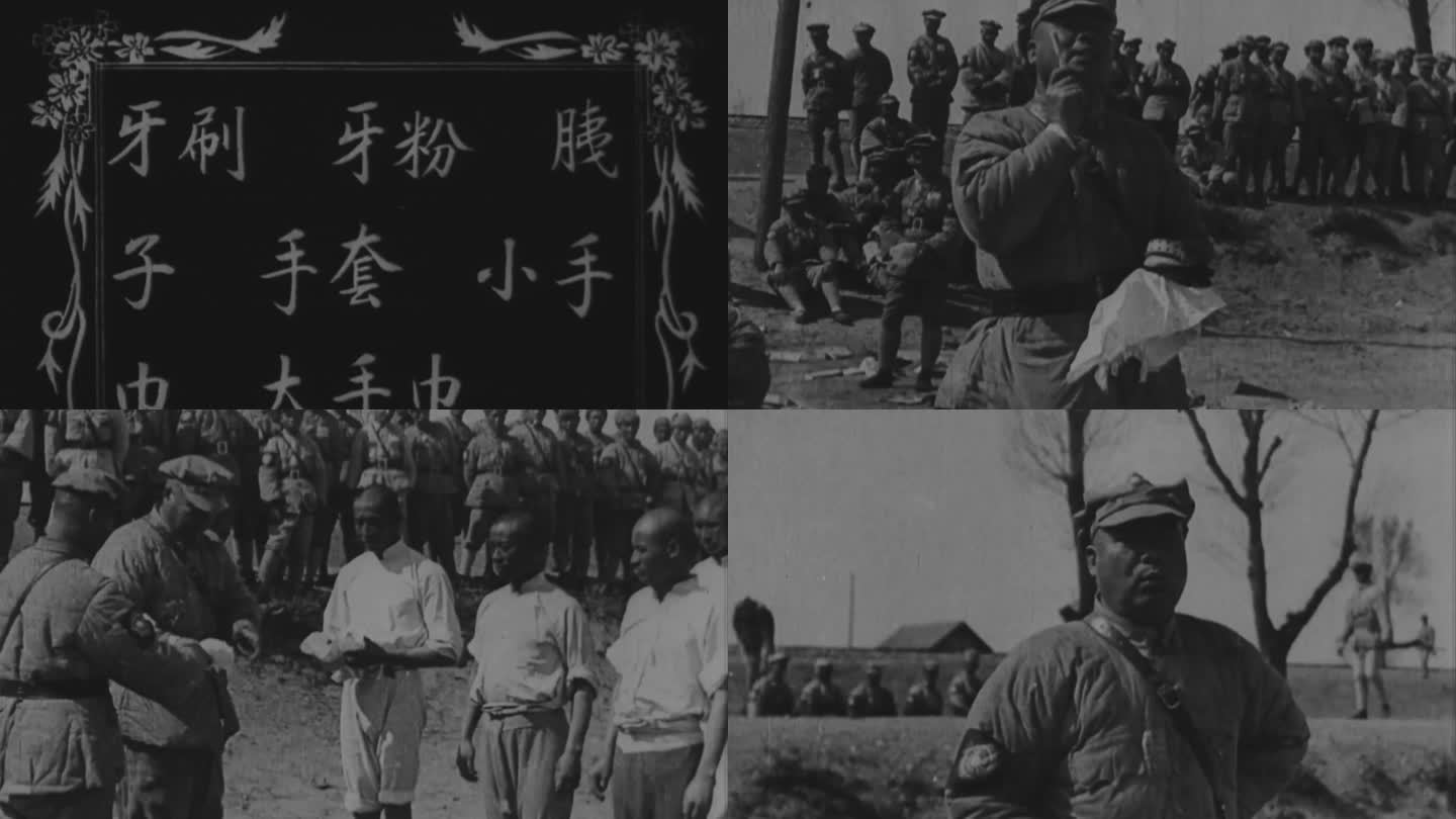 1928年冯玉祥演示刷牙发牙具并讲话