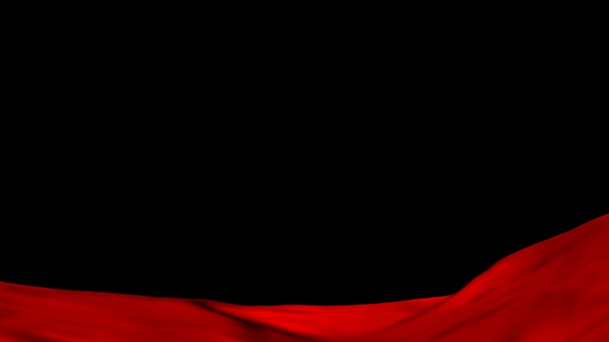 红旗党政红色绸布边框通道循环视频遮罩