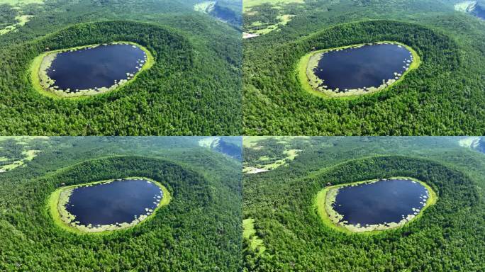 阿尔山火山天池自然风景