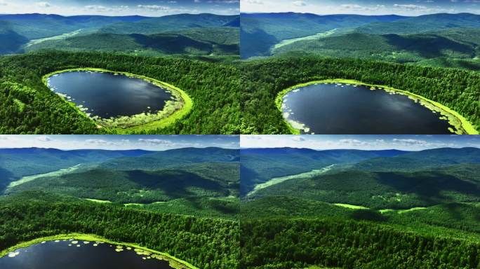 阿尔山火山天池自然风景