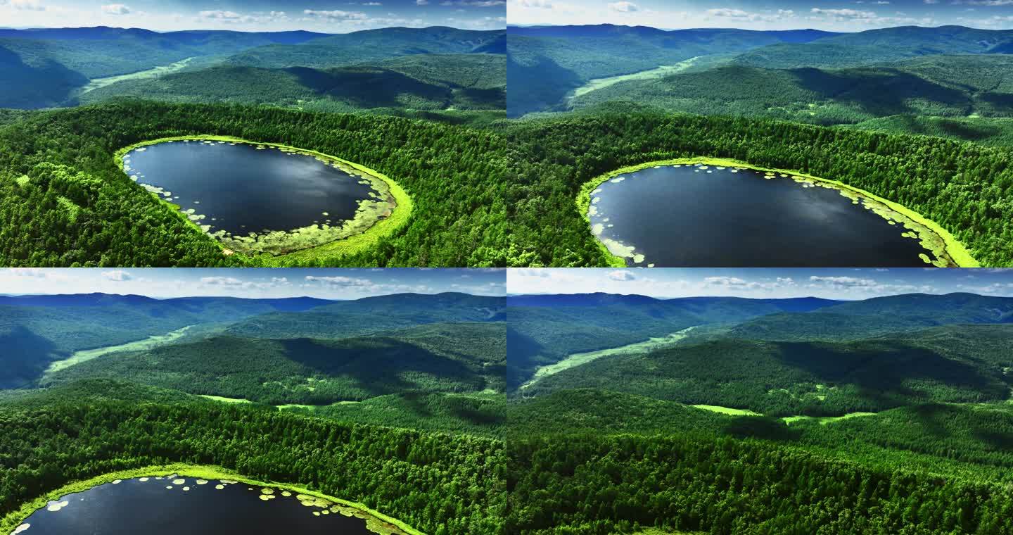 阿尔山火山天池自然风景