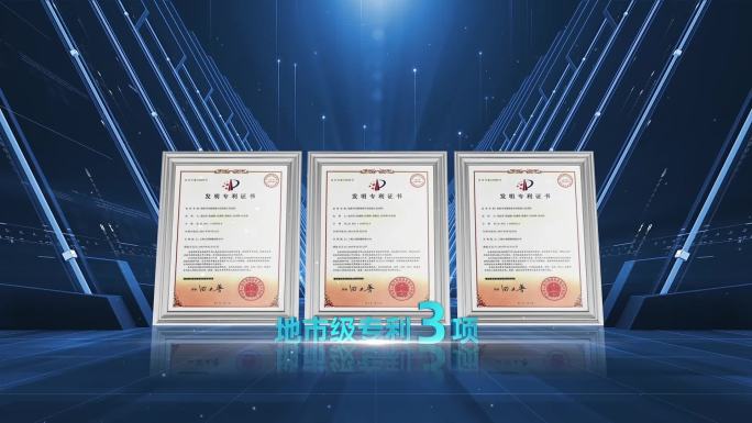 专利荣誉证书展示 科技