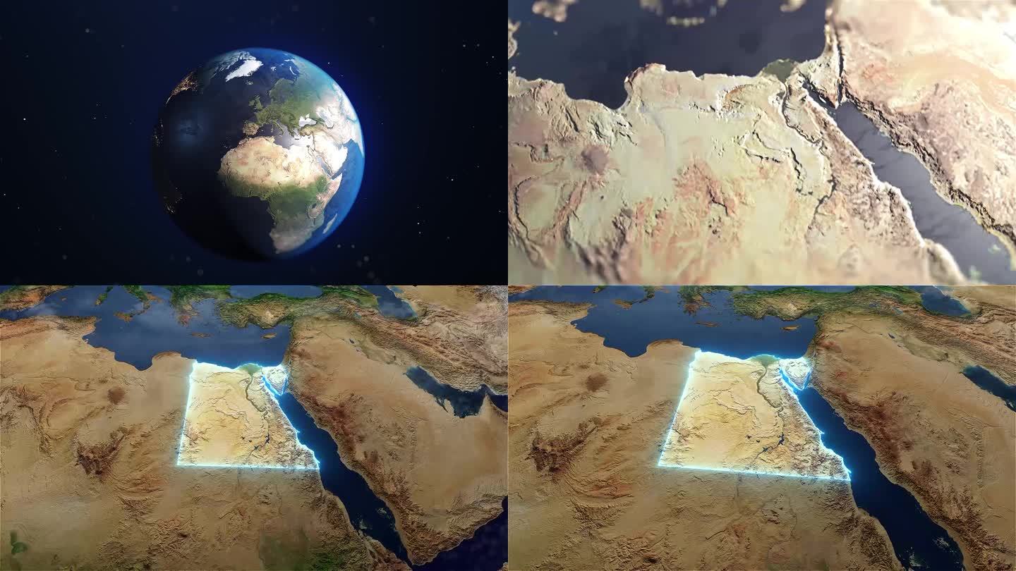埃及地形图 埃及地图