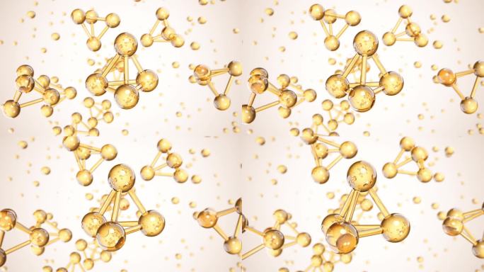 化妆品精华金色分子结构