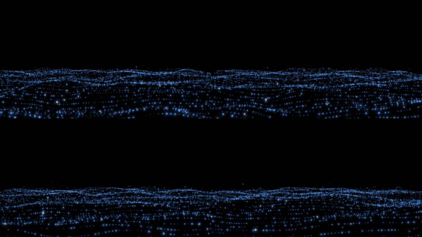 蓝色波浪粒子海洋带通道