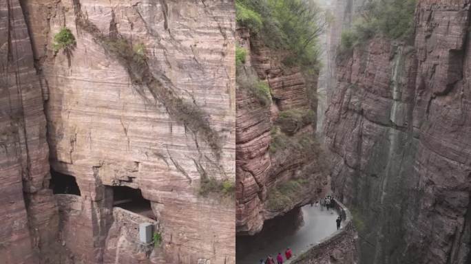 高清竖屏航拍河南山东麓林州太行山晨景合集