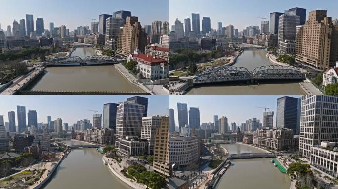 上海地标 苏州河与外白渡桥