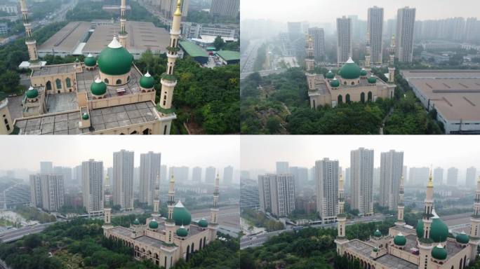 清真寺航拍无人机重庆