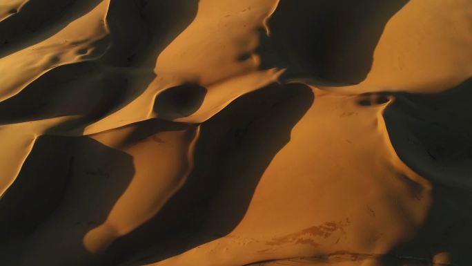 沙漠沙丘日出日落航拍