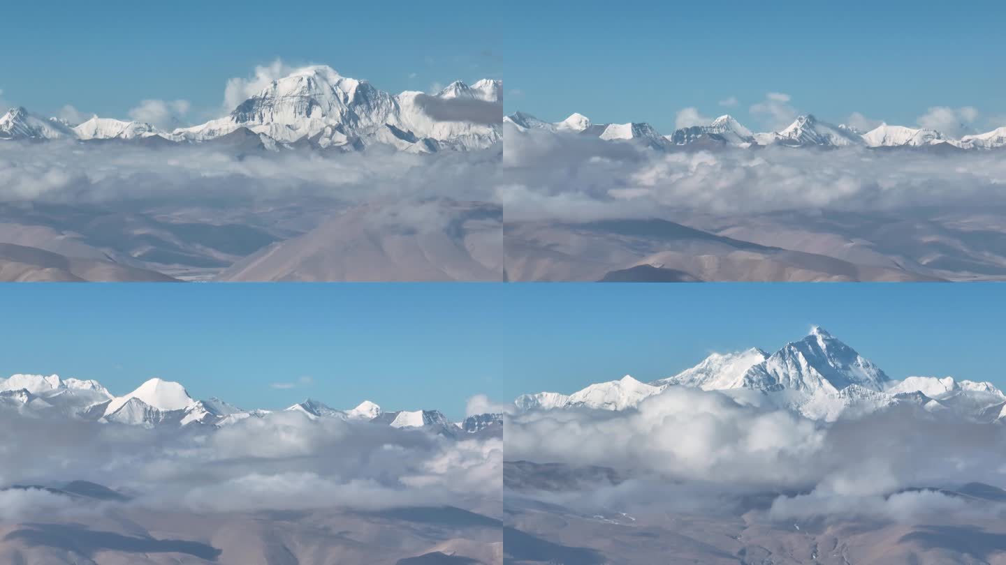 航拍西藏日喀则喜马拉雅山脉