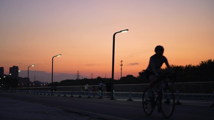 夕阳车流 城市夕阳