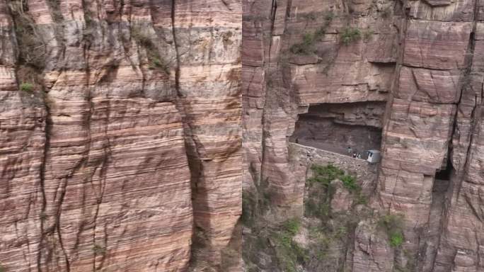 高清竖屏航拍河南山东麓林州太行山风景艳丽