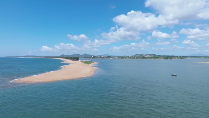 海南琼海博鳌玉带滩航拍