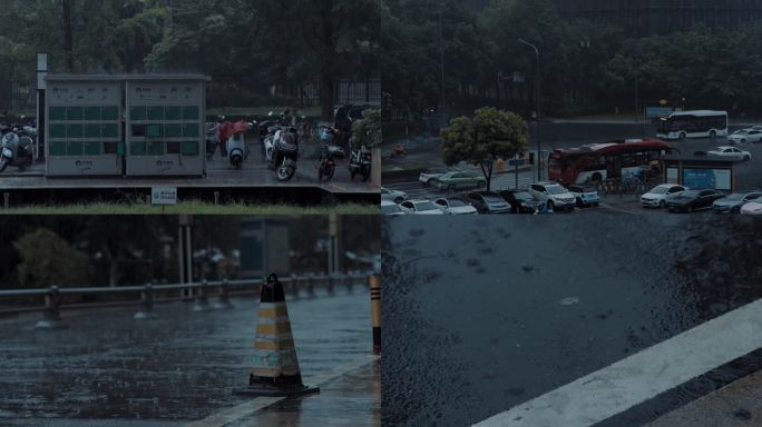 电影感 下雨天 街拍 城市  小视频