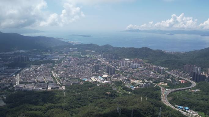 【正版素材】深圳葵涌大景航拍