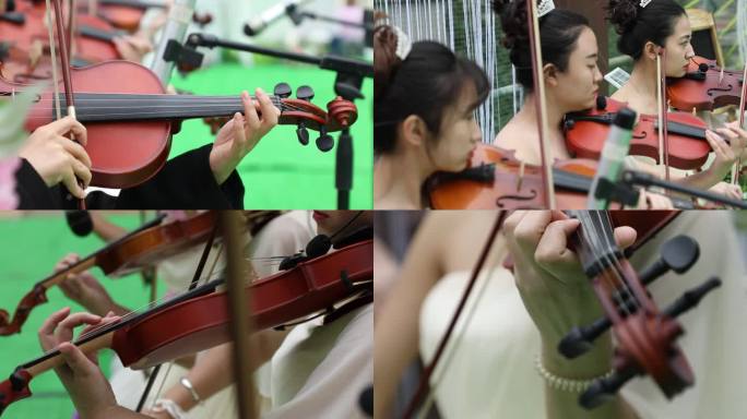 美女组合小提琴演奏