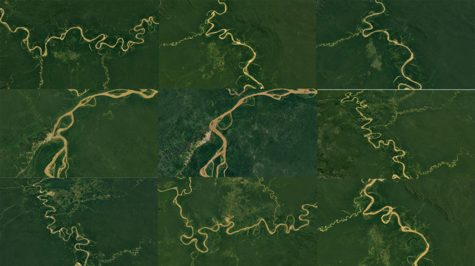 太空卫星图看地球牛轭湖的形成历年河道变迁