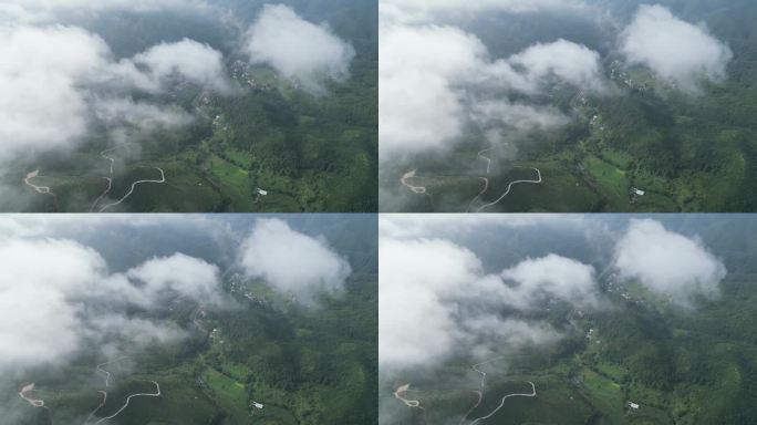 云雾缭绕 人间仙境 雨后风景