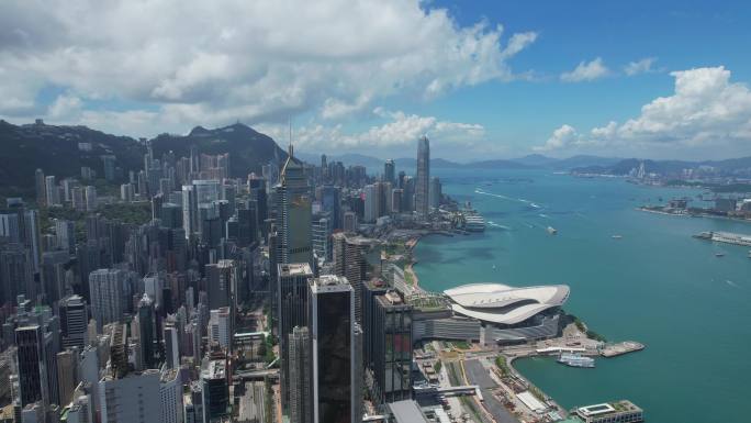 香港高楼大厦航拍