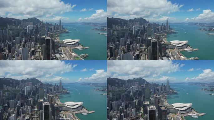 香港高楼大厦航拍