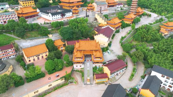 南京江宁宏觉寺航拍