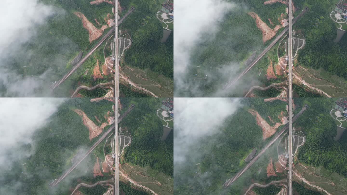 云雾下的高铁