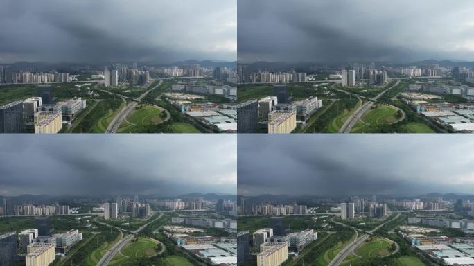 狂风暴雨来临前的城市