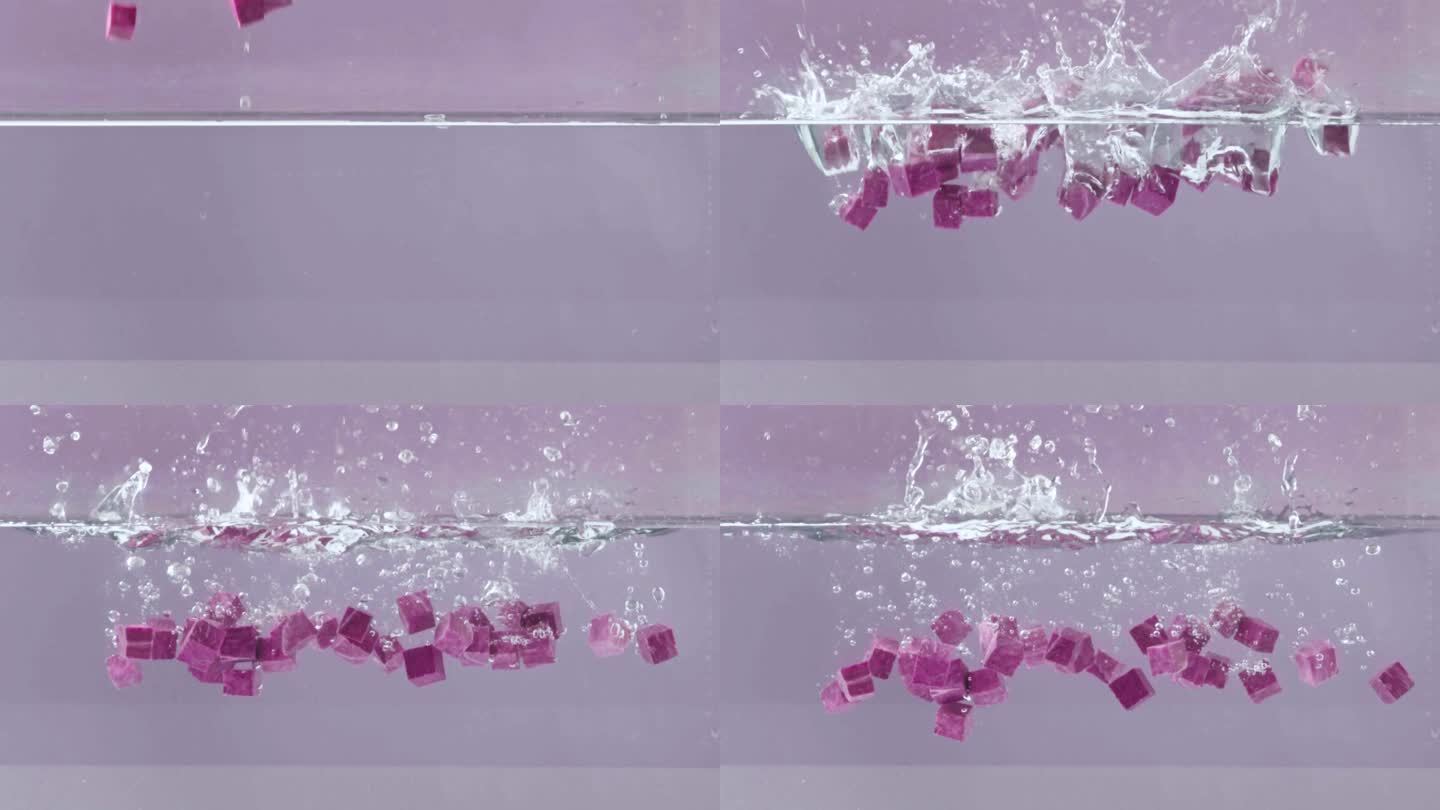 紫薯掉落入水