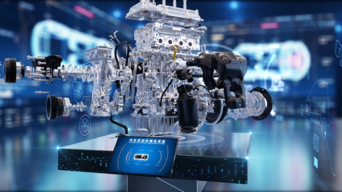 HUD工业研发生产制造发动机科技展示AE