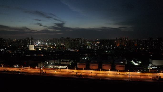 武汉市江岸区江北快速路夜景航拍3