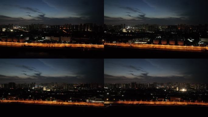 武汉市江岸区江北快速路夜景航拍3