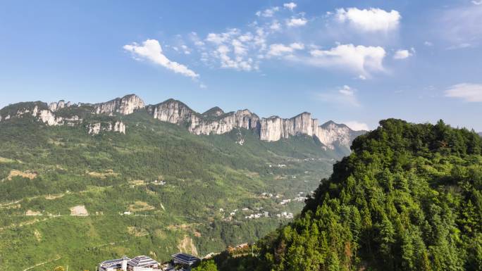 航拍湖北恩施大峡谷风光 景区风景延时摄影