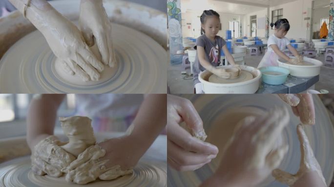 儿童陶瓷陶艺体验拉坯夏令营