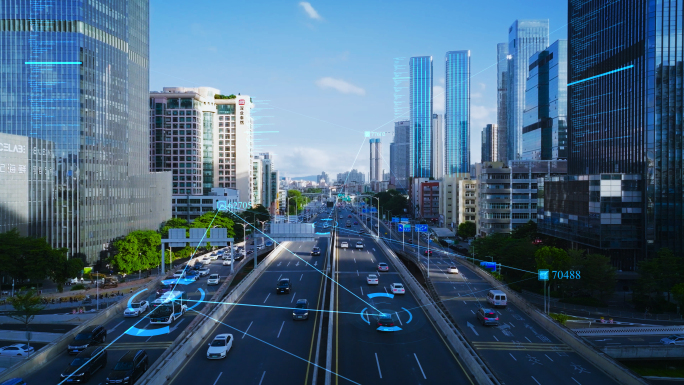 科技城市智慧交通大数据互联-AE模版