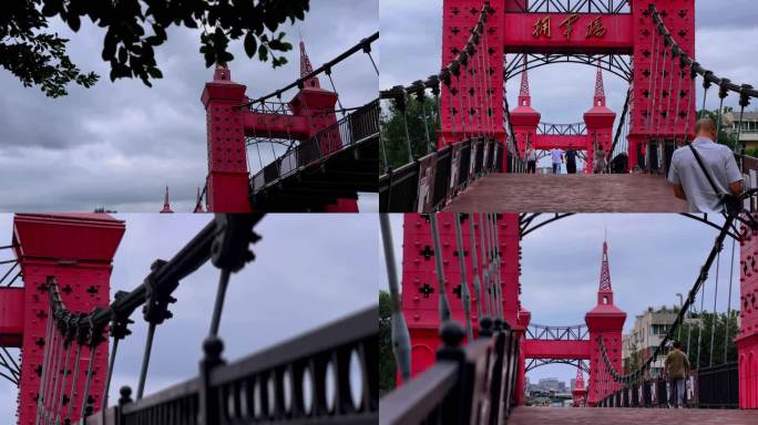 戛纳湾风情廊桥 拥军桥 网红桥