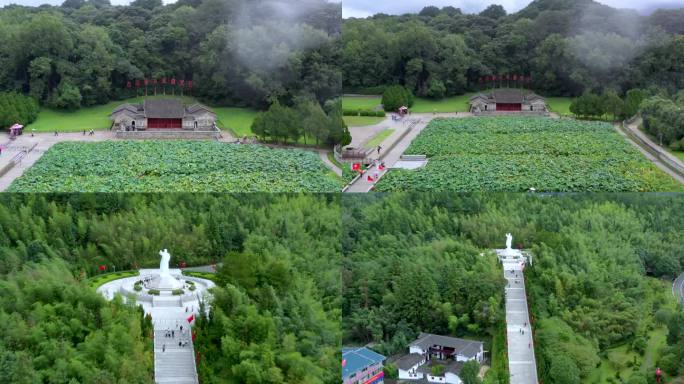 福建省上杭县古田会议旧址航拍