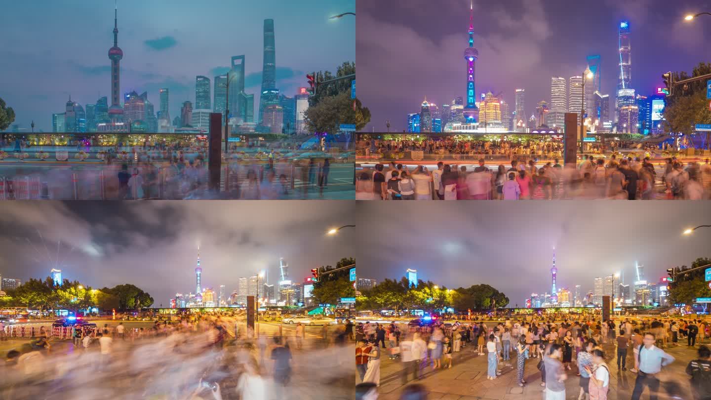 上海 黄埔 外滩 人流 人群