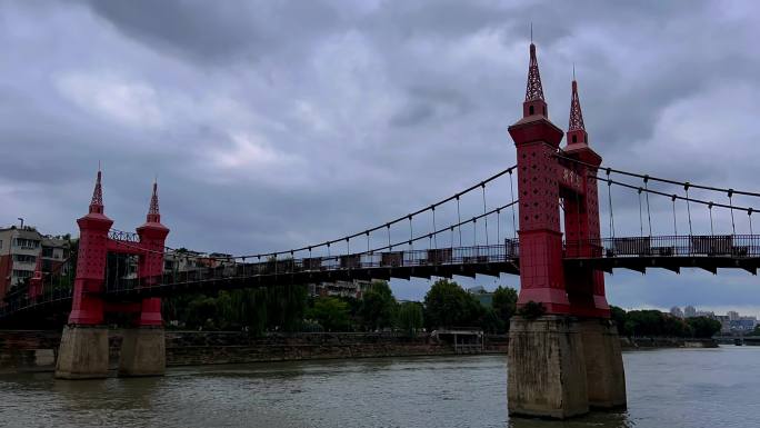 拥军桥 成都网红桥 伦敦桥 欧洲风情