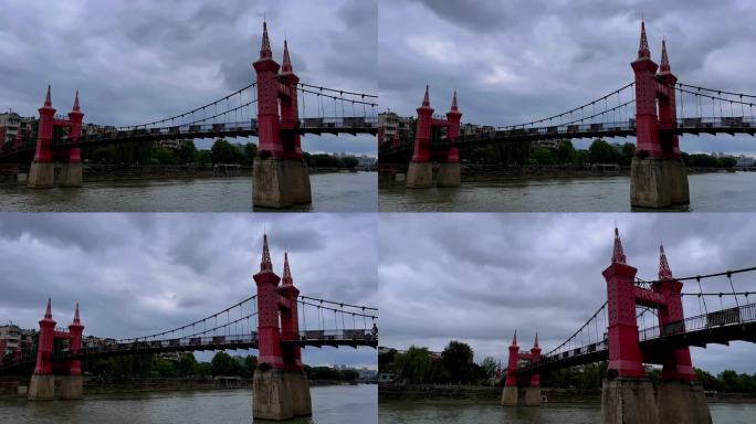 拥军桥 成都网红桥 伦敦桥 欧洲风情