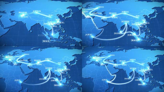 【视频】丝绸之路一带一路地图