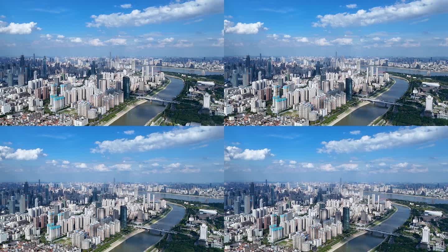 武汉江汉桥城市4K航拍