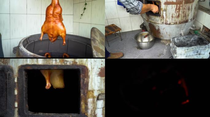 宜良烤鸭烤炉过程5个镜头4K