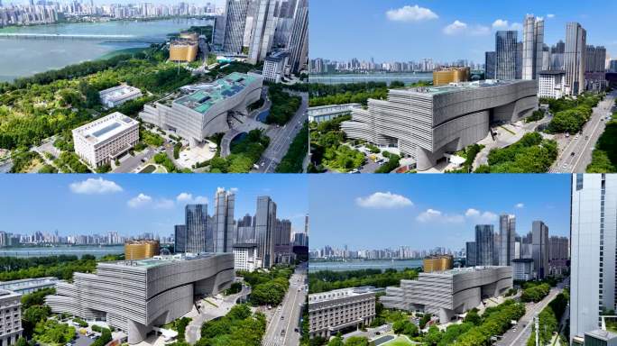 湖北省图书馆4K航拍