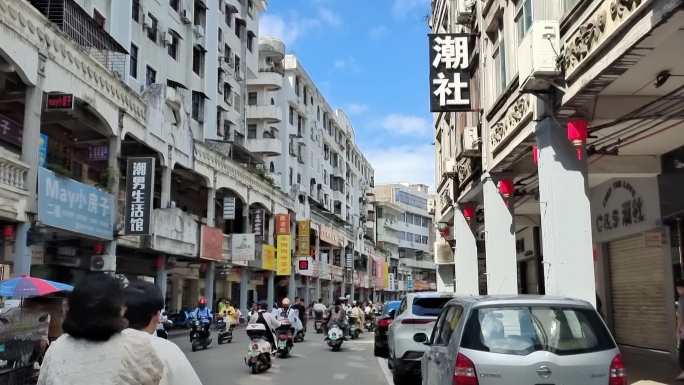 桂南风格的建筑 西洋风格的建筑街道骑楼街