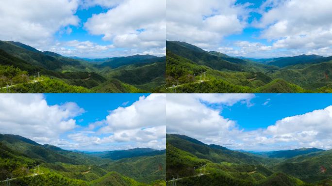 大山山脉蓝天白云延时